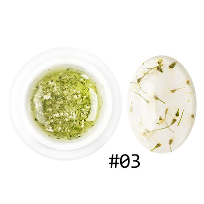 Dried Flowers Gel Nail Polish Soak Off UV LED Transparent Gel Nail Polish Decoration Manicure Nail Art Toolfafa