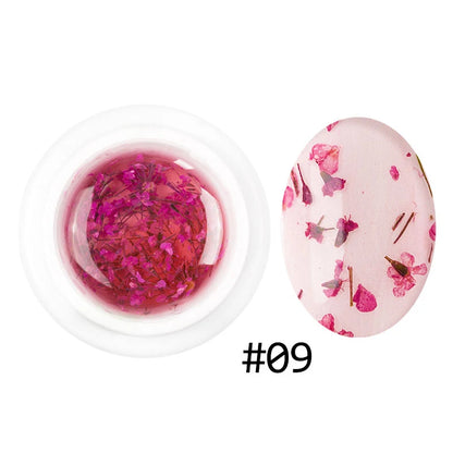 Dried Flowers Gel Nail Polish Soak Off UV LED Transparent Gel Nail Polish Decoration Manicure Nail Art Toolfafa