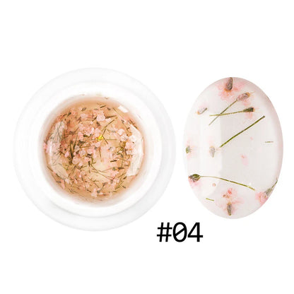 Dried Flowers Gel Nail Polish Soak Off UV LED Transparent Gel Nail Polish Decoration Manicure Nail Art Toolfafa