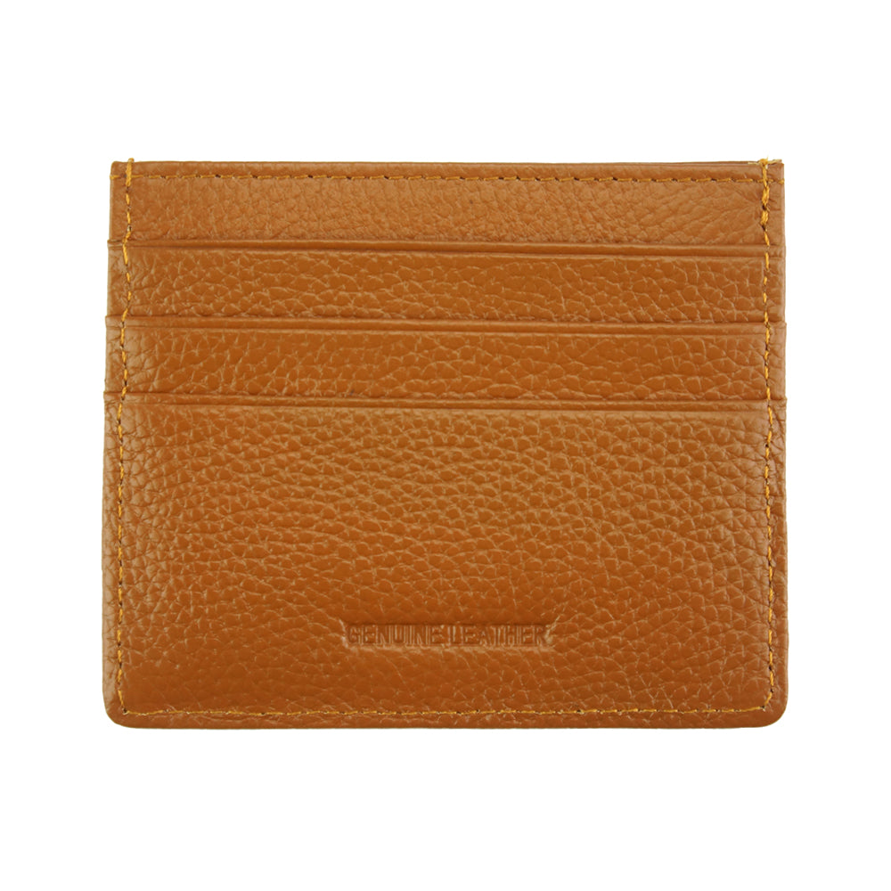 Lisa Slim Leather Card Holder - Made In Italy