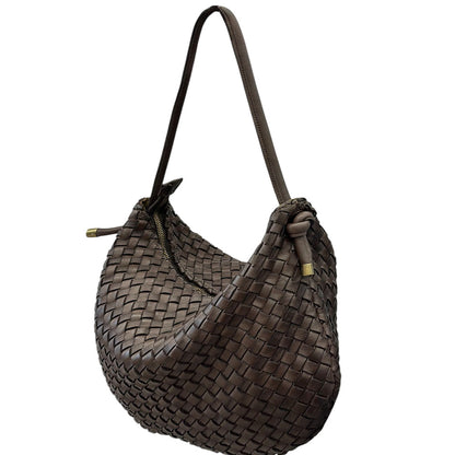 Monica Woven Leather Hobo Bag - Made In Italy