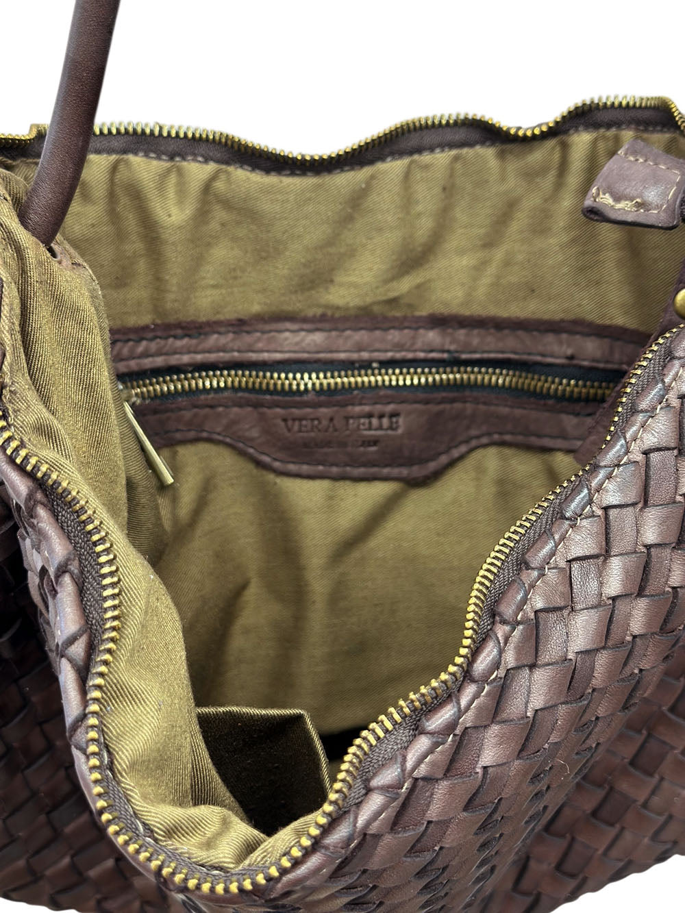 Monica Woven Leather Hobo Bag - Made In Italy