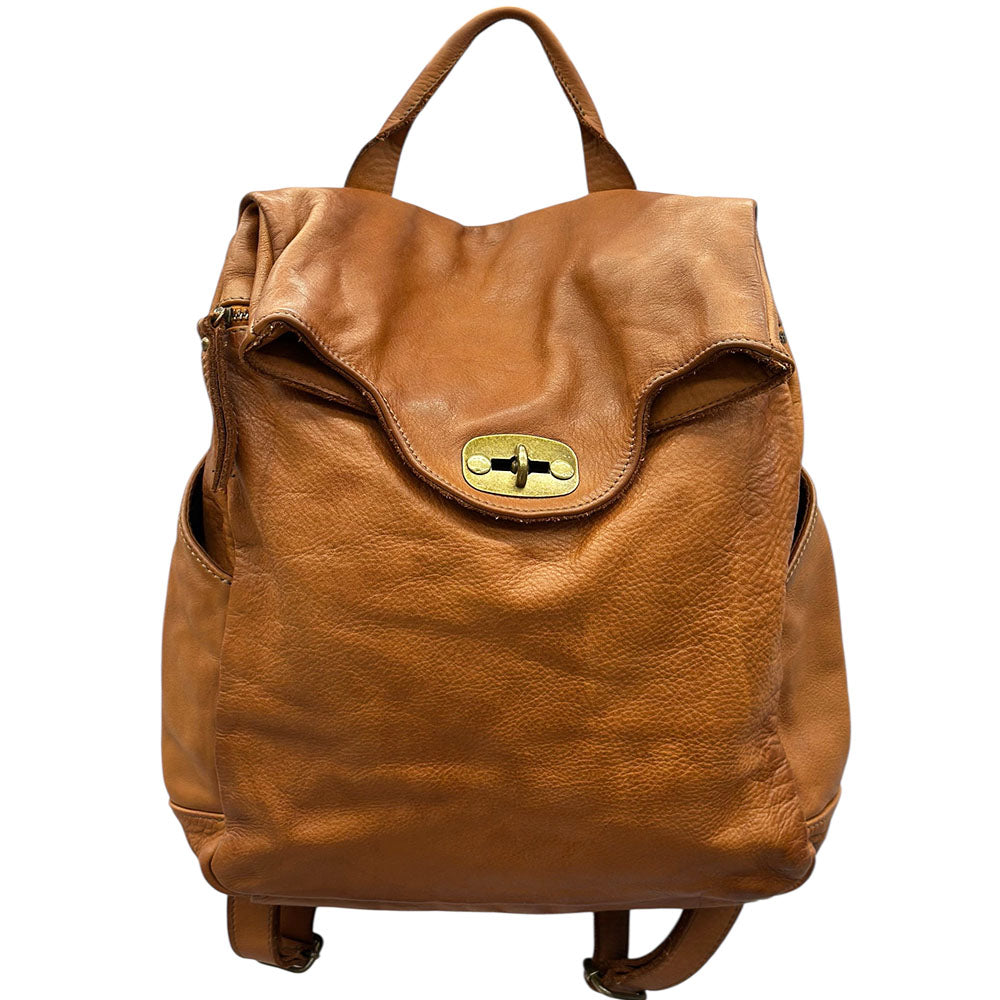 Selmira Washed Cow Leather Backpack - Made In Italy