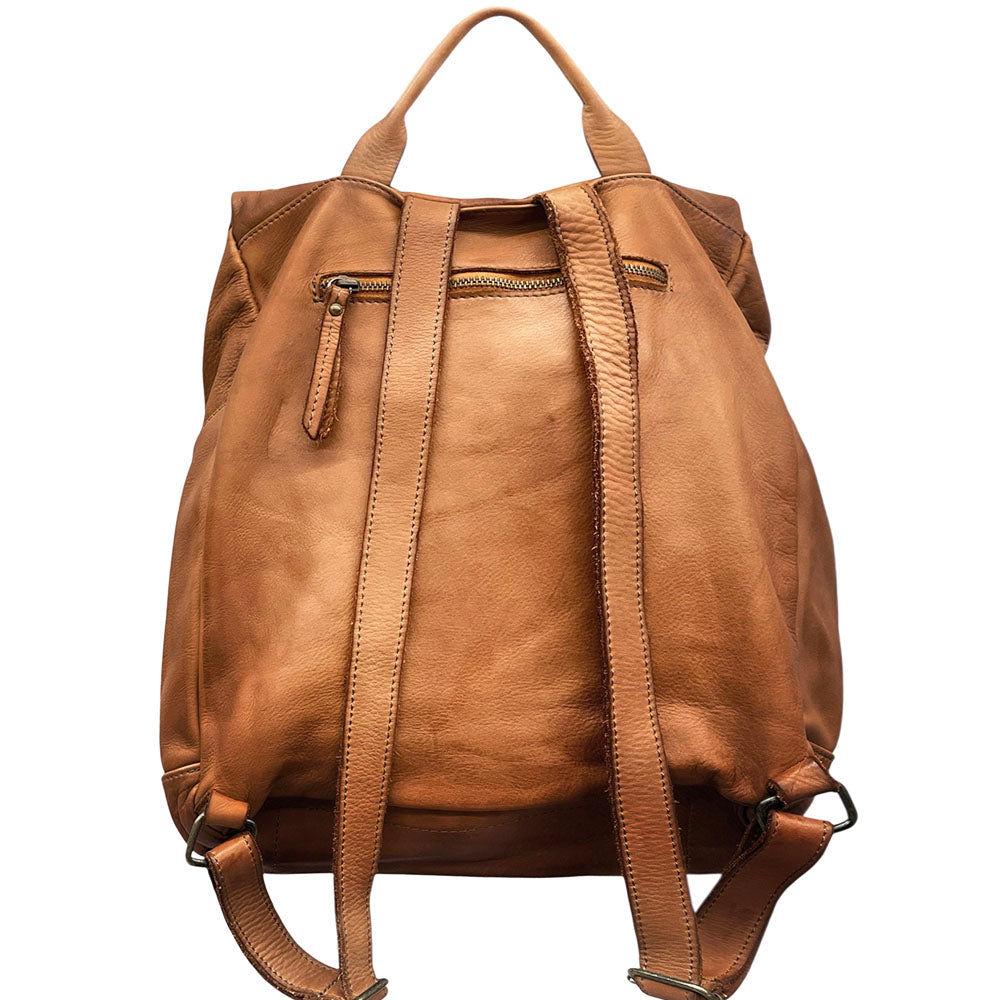 Selmira Washed Cow Leather Backpack - Made In Italy