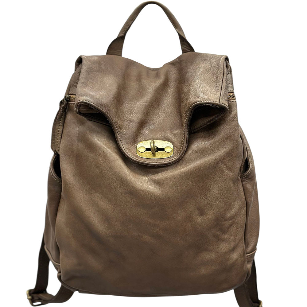 Selmira Washed Cow Leather Backpack - Made In Italy