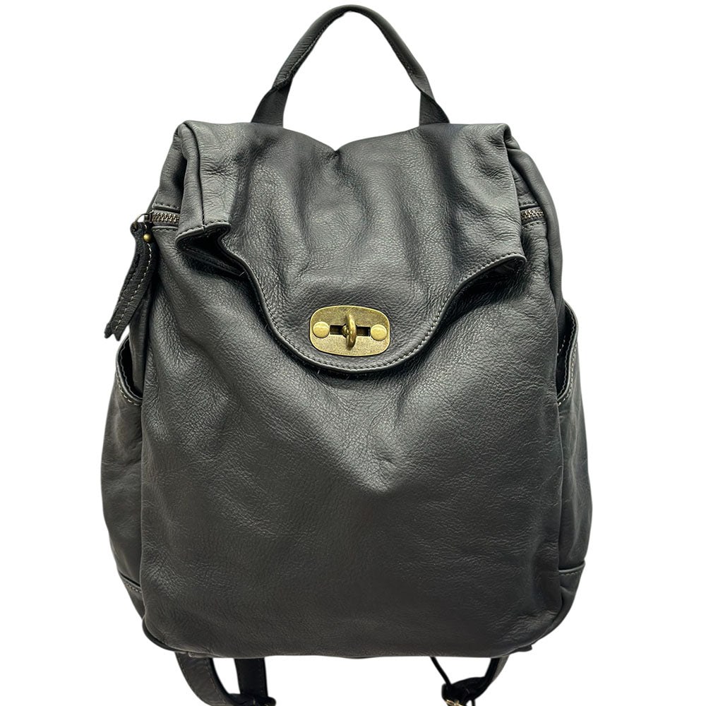 Selmira Washed Cow Leather Backpack - Made In Italy