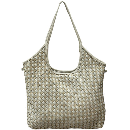 Serenica Woven Soft Washed Cow Leather Hobo Bag - Made In Italy
