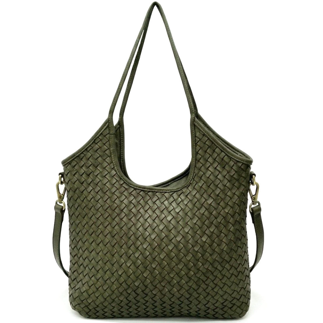 Serenica Woven Soft Washed Cow Leather Hobo Bag - Made In Italy