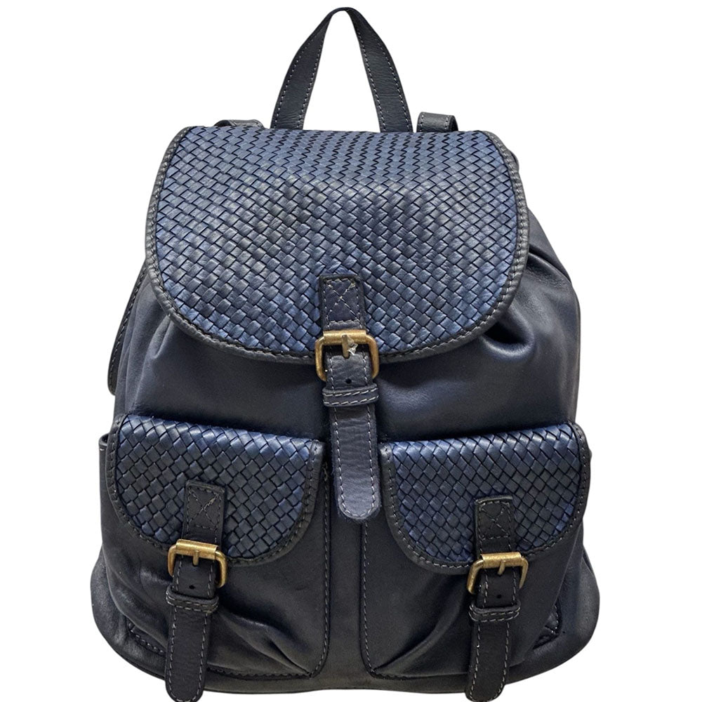 Marinella Washed Cow Leather Backpack - Made In Italy