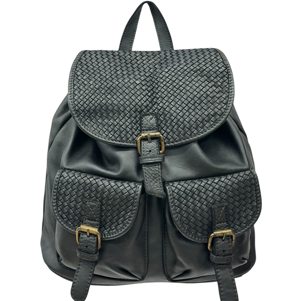 Marinella Washed Cow Leather Backpack - Made In Italy