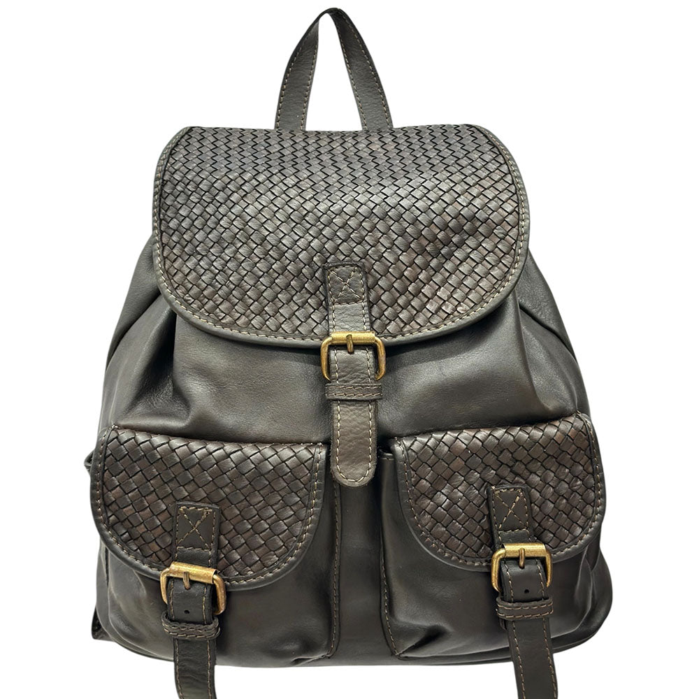 Marinella Washed Cow Leather Backpack - Made In Italy