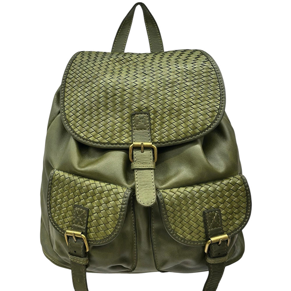 Marinella Washed Cow Leather Backpack - Made In Italy