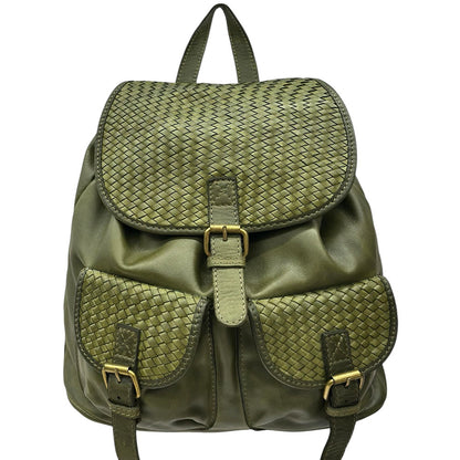 Marinella Washed Cow Leather Backpack - Made In Italy