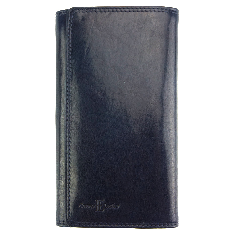 Aurora V leather wallet - Made In Italy