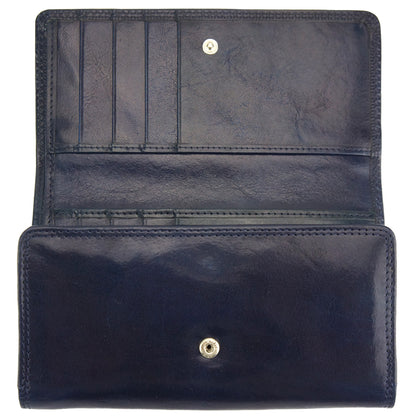 Aurora V leather wallet - Made In Italy