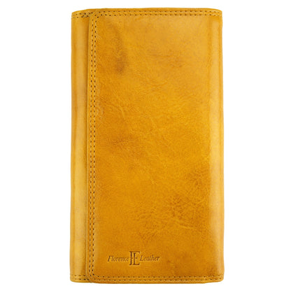 Aurora V leather wallet - Made In Italy