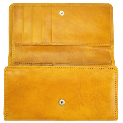 Aurora V leather wallet - Made In Italy