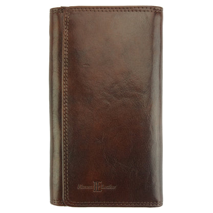 Aurora V leather wallet - Made In Italy