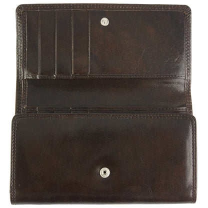 Aurora V leather wallet - Made In Italy