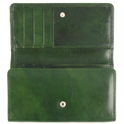 Aurora V leather wallet - Made In Italy