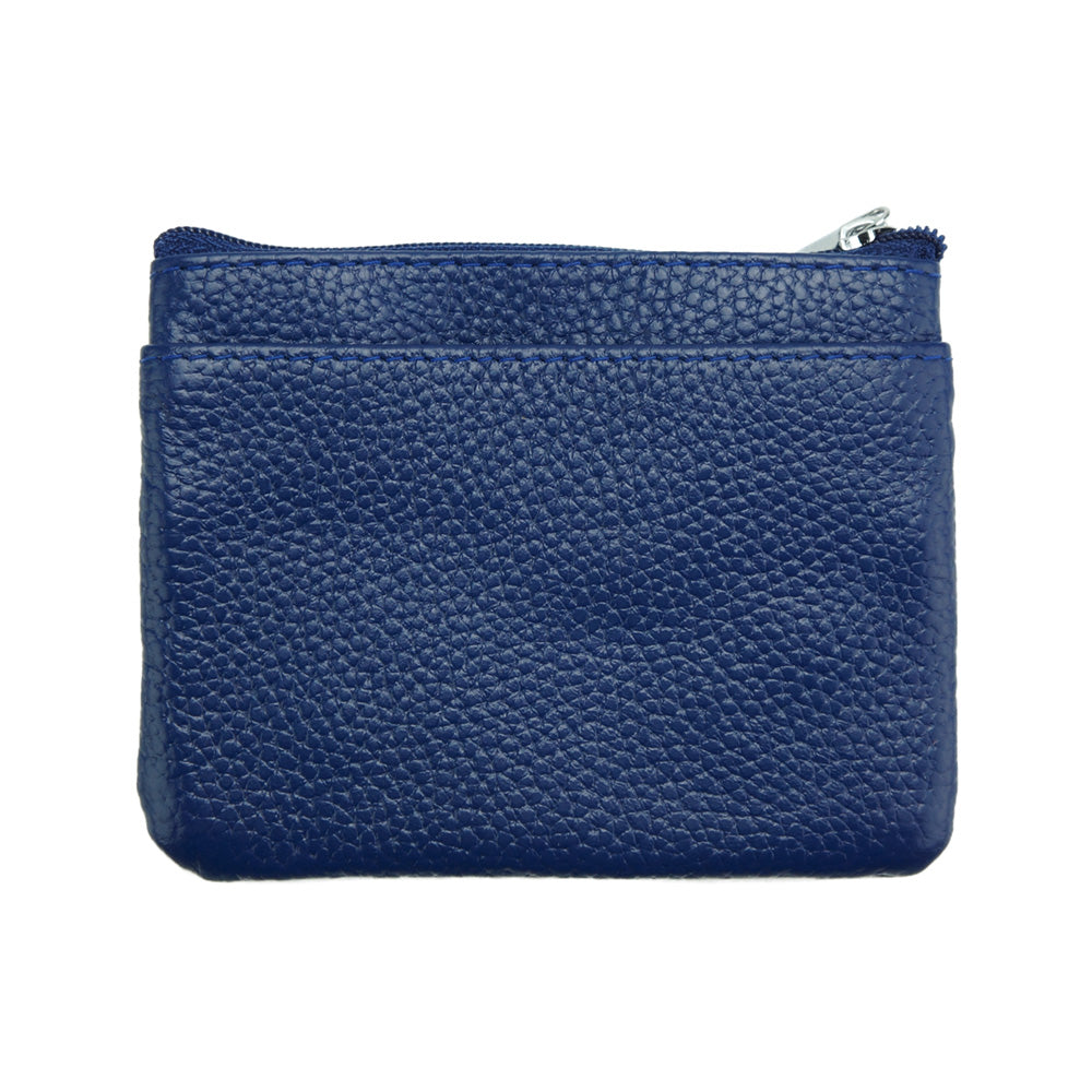 Multi Zip Leather Coin Wallet Jamie - Made In Italy