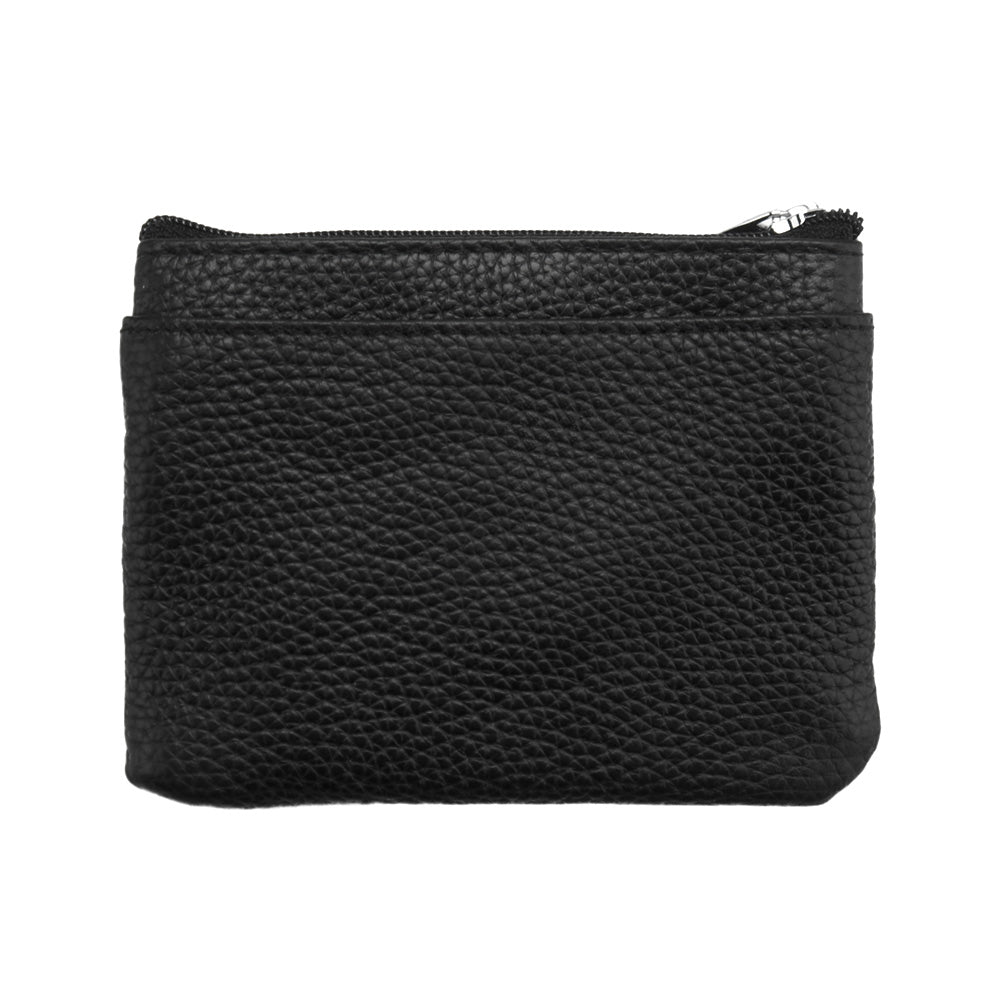 Multi Zip Leather Coin Wallet Jamie - Made In Italy