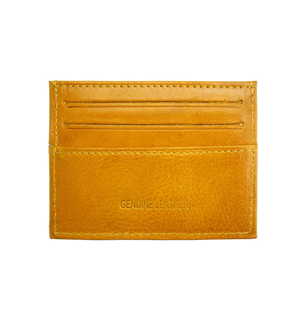 Simple Leather Card Holder V - Made In Italy