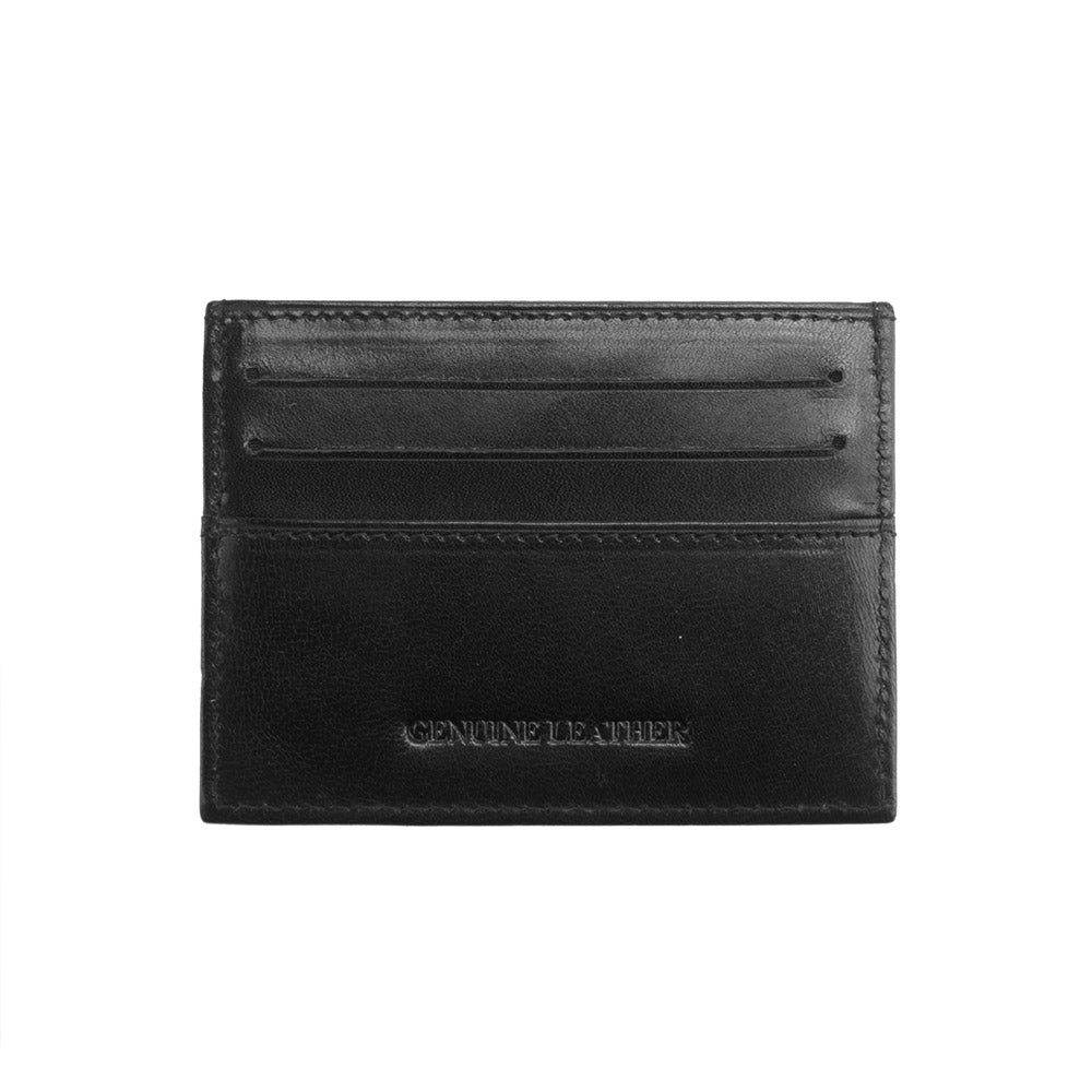 Simple Leather Card Holder V - Made In Italy