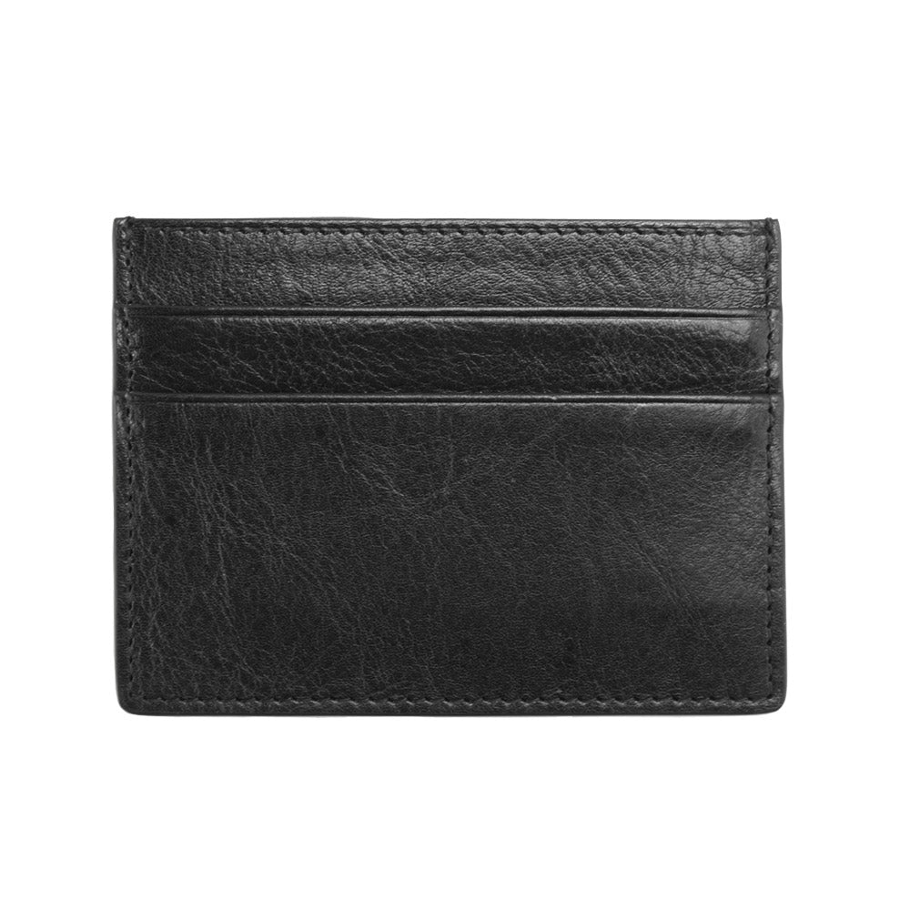 Simple Leather Card Holder V - Made In Italy