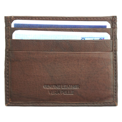 Lisa S Calf-Skin Leather Card Holder - Made In Italy
