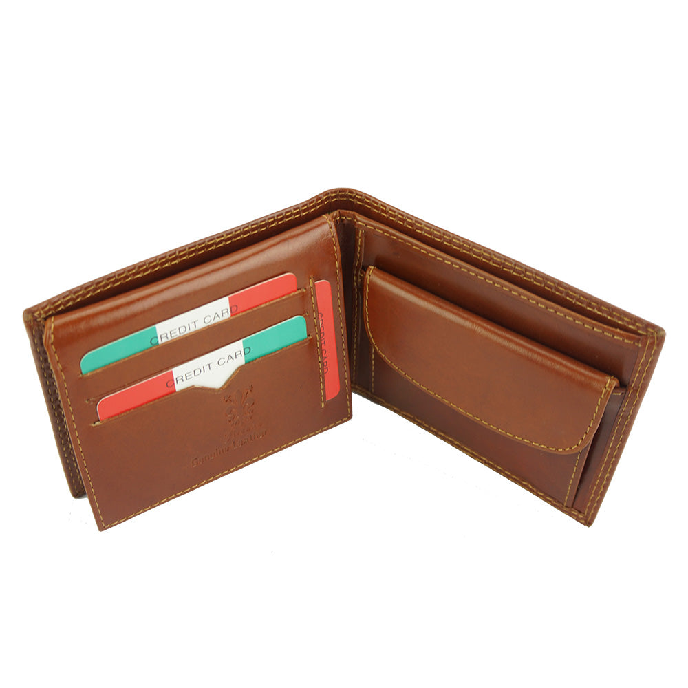 Battista V Leather wallet - Made In Italy