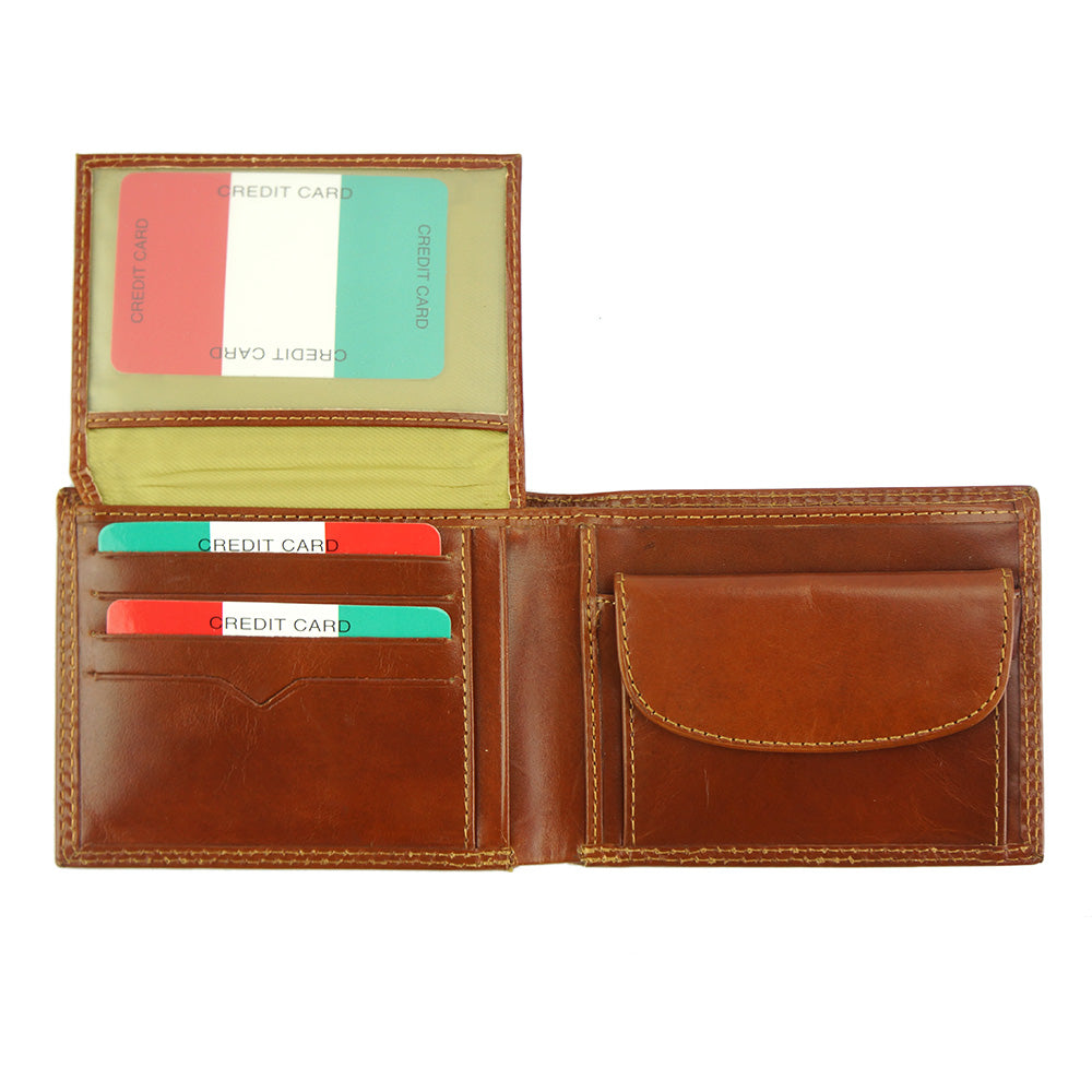 Battista V Leather wallet - Made In Italy