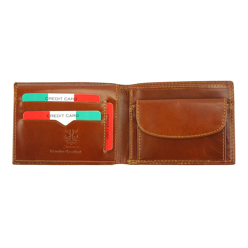 Battista V Leather wallet - Made In Italy