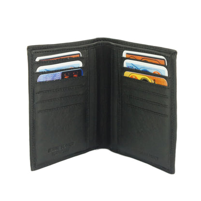 Ivo Leather Wallet Vertical Design for Maximum Organization - Made In Italy
