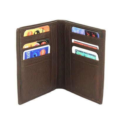 Ivo Leather Wallet Vertical Design for Maximum Organization - Made In Italy