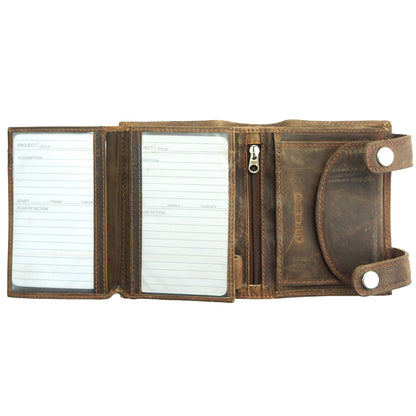 Tancredi Vertical Leather Wallet - Made In Italy