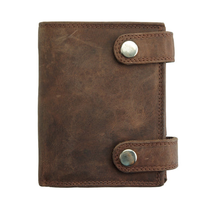 Tancredi Vertical Leather Wallet - Made In Italy