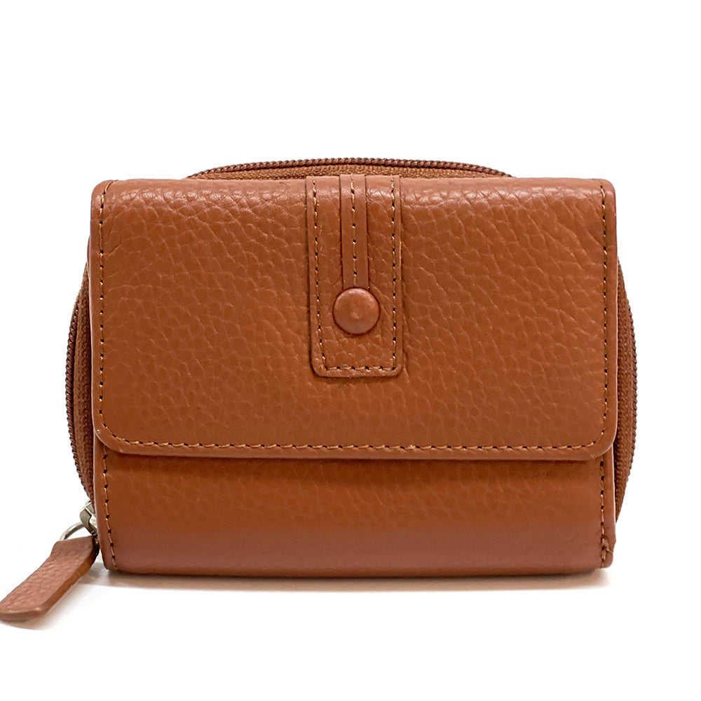 Federica leather wallet - Made In Italy
