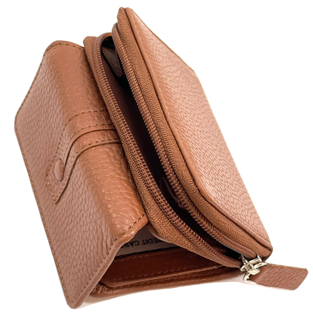 Federica leather wallet - Made In Italy
