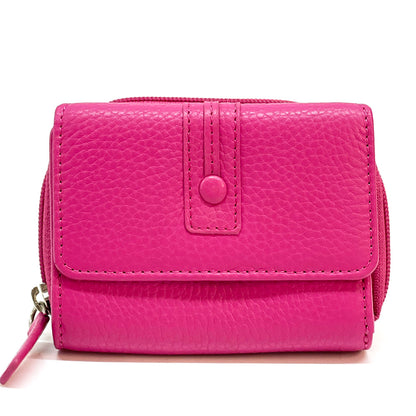Federica leather wallet - Made In Italy