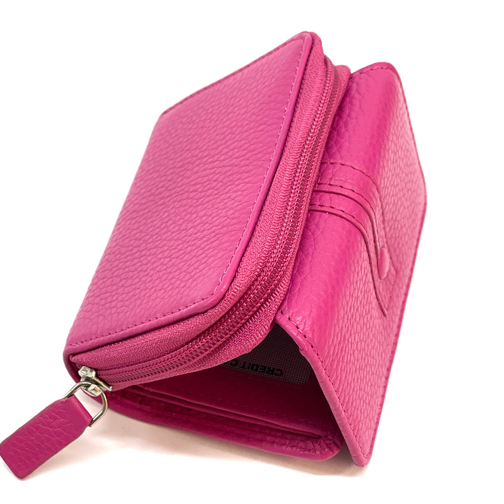 Federica leather wallet - Made In Italy
