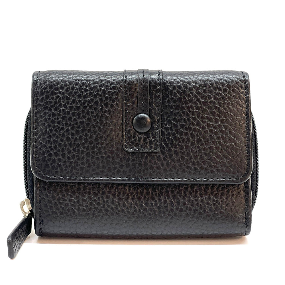 Federica leather wallet - Made In Italy
