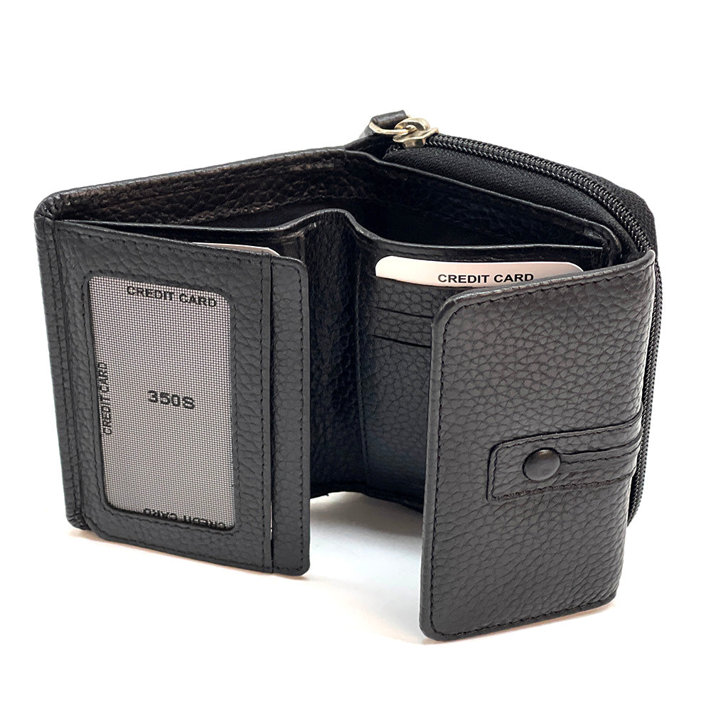 Federica leather wallet - Made In Italy