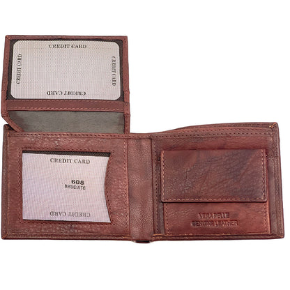 Aaron Cow Leather Wallet - Made In Italy