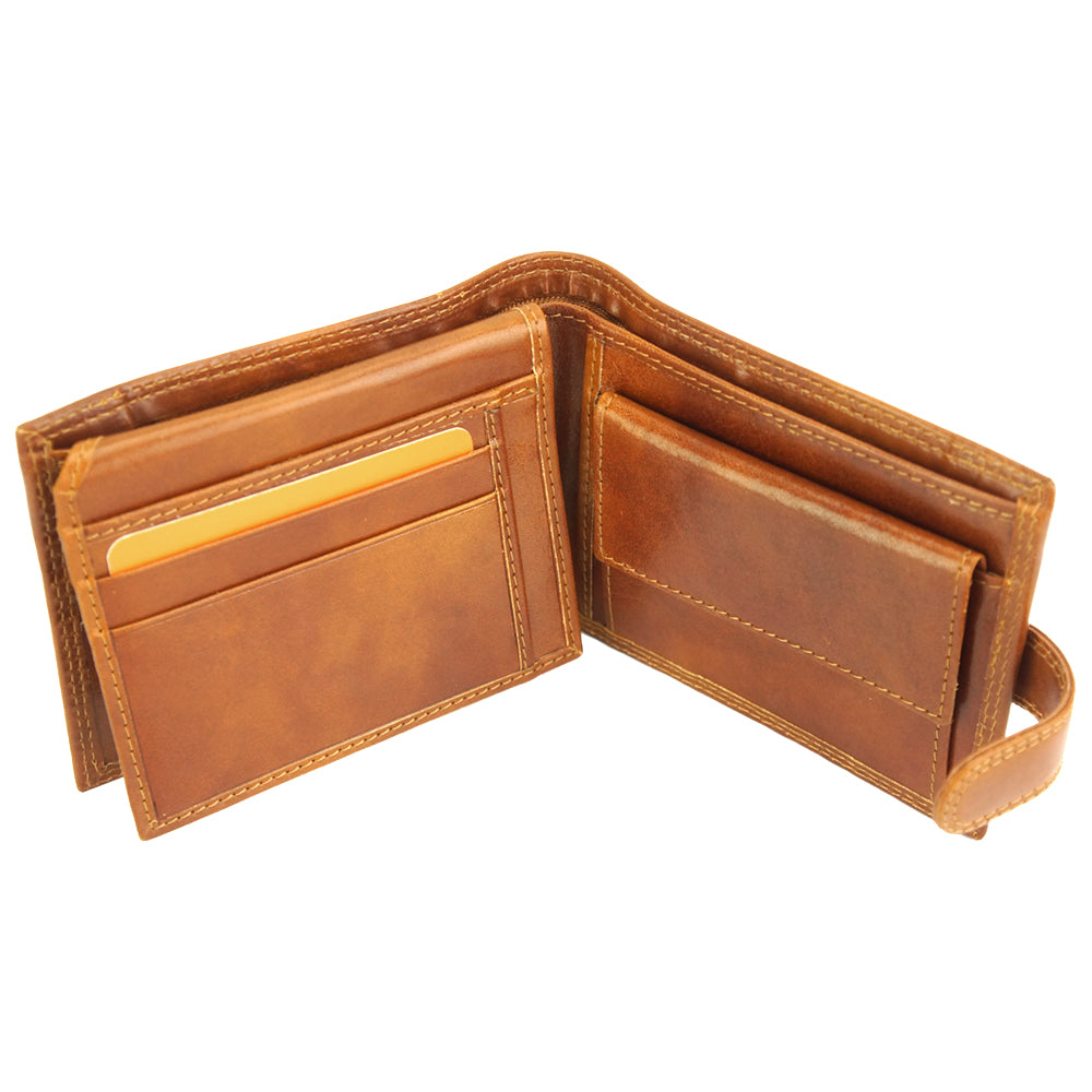 Martino V leather wallet - Made In Italy