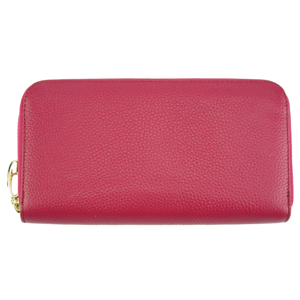 Zippy D Italian Leather Zipper Wallet - Made In Italy
