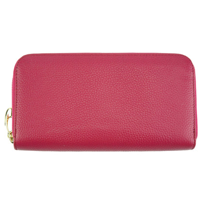 Zippy D Italian Leather Zipper Wallet - Made In Italy