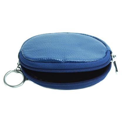 Aria Soft Cow Leather Coin Pouch with Zip - Made In Italy