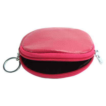 Aria Soft Cow Leather Coin Pouch with Zip - Made In Italy