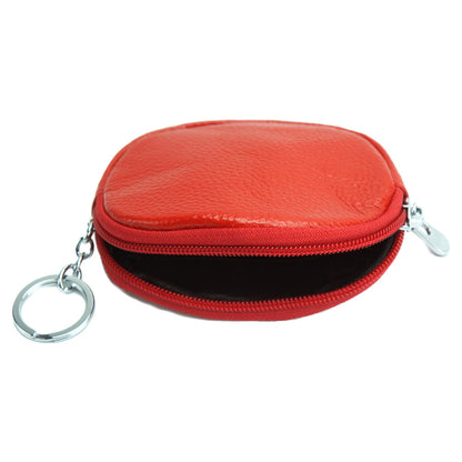 Aria Soft Cow Leather Coin Pouch with Zip - Made In Italy